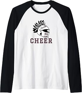 Curtis High School Warriors Cheer Raglan Baseball Tee