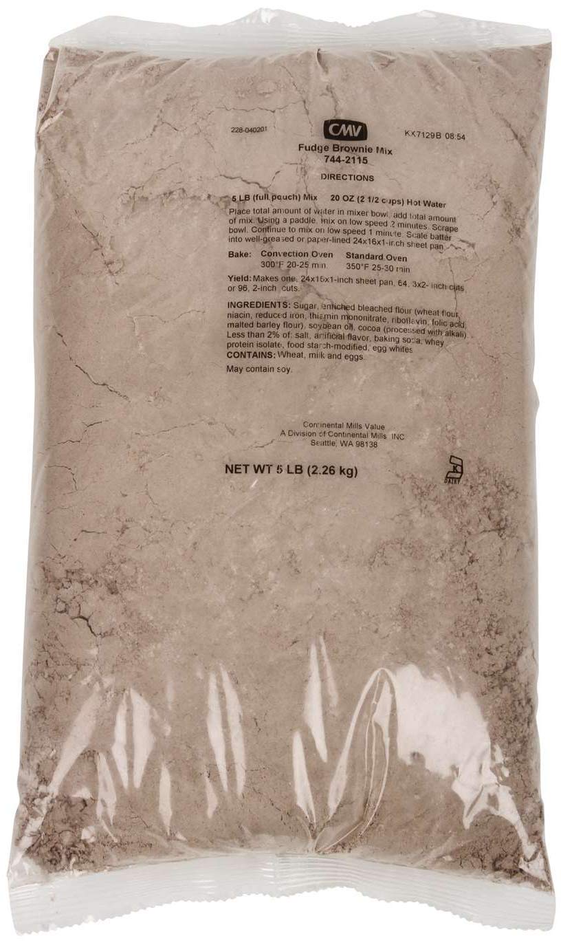 Fudge Brownie Mix by Continental Mills – 5 lbs", Pack of 6