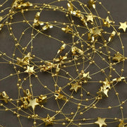 5M Decorative Star Beads Chain Christmas Tree Wreath Garland Wedding Party DIY Glitter Bead String New Year Home Decorations（Gold） by Generic – Plastic, Gold, Model WHYJ-ZCL111