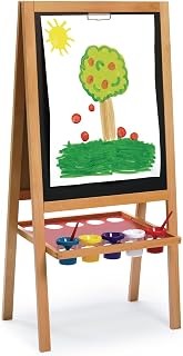 Colorations Premium Art Easel, Magnetic Dry Ease Board, Chalkboard