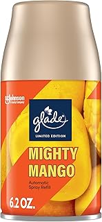 Glade Automatic Spray Refill, Mighty Mango, Scented Air Freshener for Home and Bathroom, 6.2 Oz