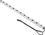 Global Industrial 48" 10 Outlet Aluminum Power Strip with 6-ft Cord ETL/cETL