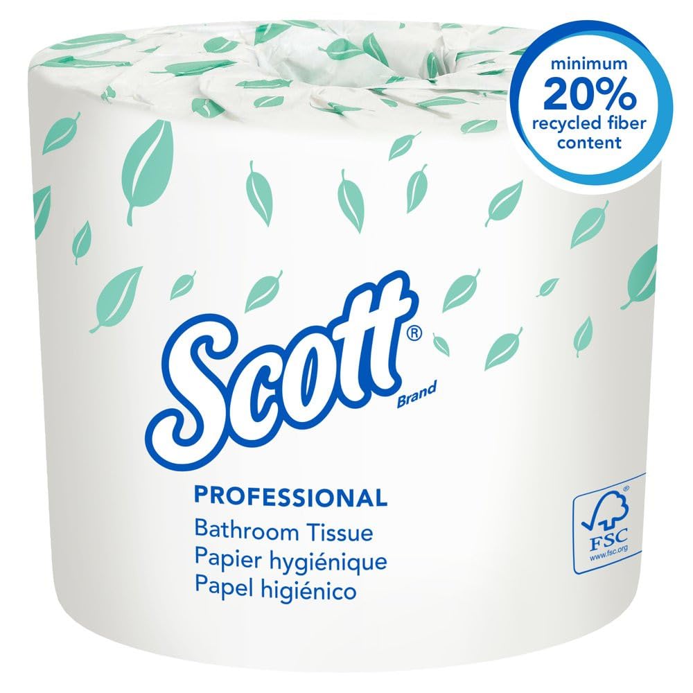Scott Toilet Paper 80 roll 550 sheet 550 ft. by Kimberly-Clark – 550 Count (Pack of 1), Paper, White, Pack of 80, Model 04460-50