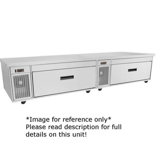Flexible Two Drawer Refrigerator or Freezer Chef Stand 76"W (6.0 Cubic Feet) by Randell – Model FX-2CSRE