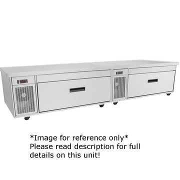 Flexible Two Drawer Refrigerator or Freezer Chef Stand 76"W (6.0 Cubic Feet) by Randell – Model FX-2CSRE