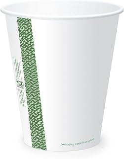 Vegware Compostable 16oz PLA-lined Paper Cold Cups, Case of 1000, Sustainable Board, Strong, Light Perfect for Fountain Drinks, Smoothies, Snacks or Iced Coffee, Lids Available, Disposable