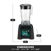 Blender with Electronic Keypad by Waring – 64 Ounce Copolyester Jar, 64.0 fluid_ounces, Plastic, Black, Model MX1100XTX