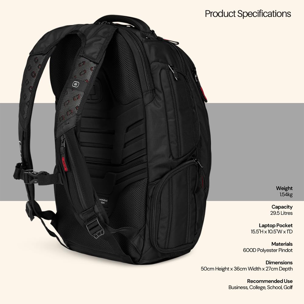 Renegade Backpack (Renegade by OGIO – Large, Polyester, Black, Model 111059_03