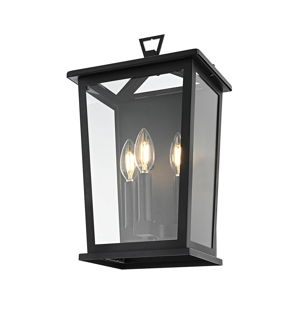 Richmond Three Light Outdoor Wall Sconce Black by Lighting Design – Iron, Black, Model OD331W16BK