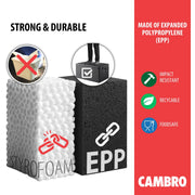 Cambro Capacity (3) - 4" Pans / Black / 1 Food & Dish Transport