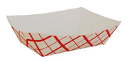 Southern Champion 0425 #300 3 lb. Red Check Paper Food Tray - 500 Ct by SOUTHERN CHAMPION TRAY – Kraft Board, Check Red