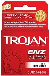 TROJAN Non-Lubricated Premium Latex Condoms 3 ct