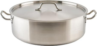 Winware - Stainless Steel 25 Quart Brasier with Cover