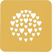 Silikomart Silicone Food-Decorating Stencil 6-5/16 Inch x 6-5/16 Inch Overall, Pack of 2 - Hearts (Cuore)