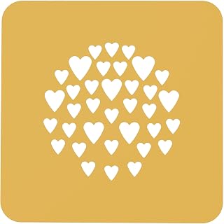 Silikomart Silicone Food-Decorating Stencil 6-5/16 Inch x 6-5/16 Inch Overall, Pack of 2 - Hearts (Cuore)
