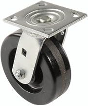 8" Plastic Wheel, Heavy Duty Swivel Plate Caster, 800 Lb. Capacity