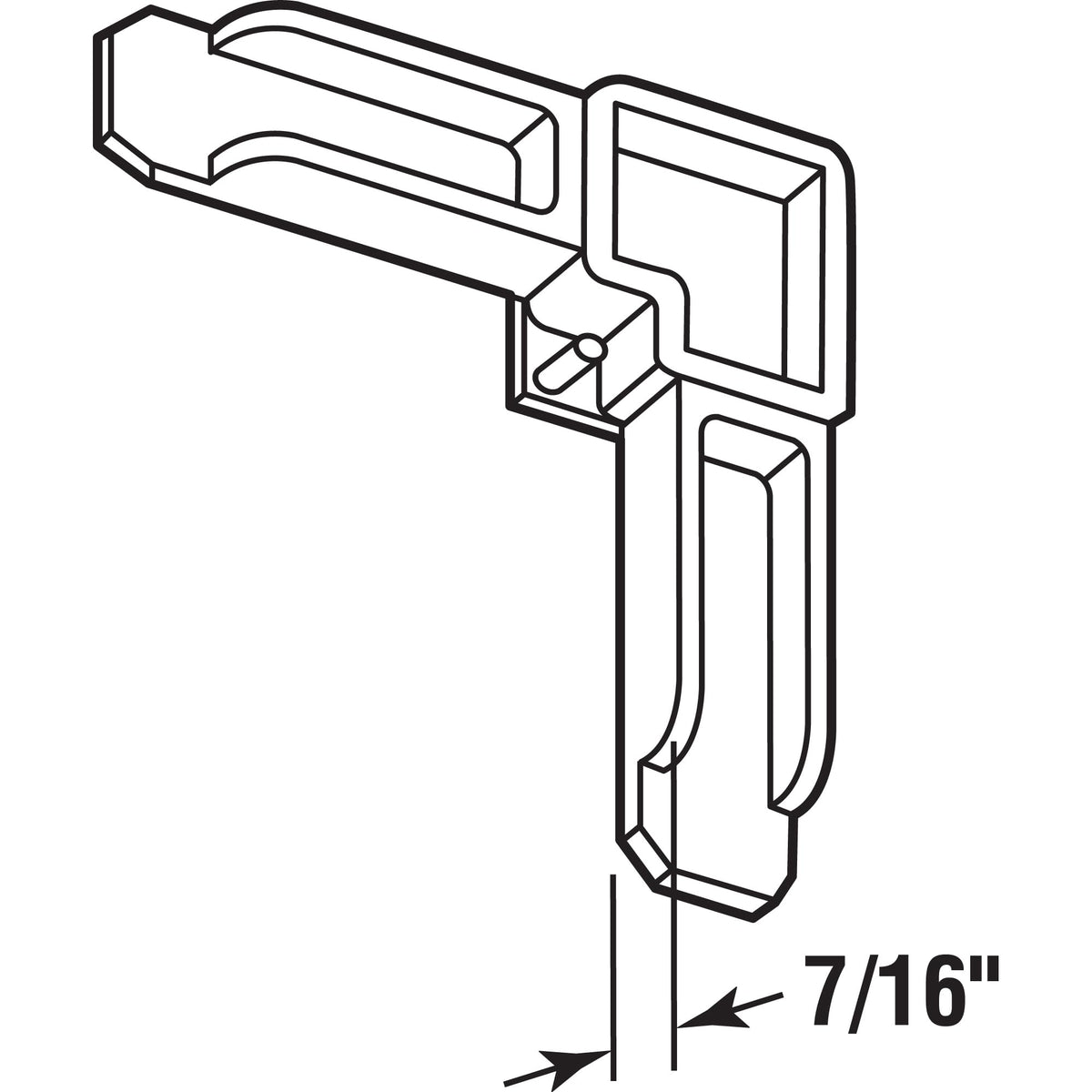 Prime-Line Corner Frame 3/4" X 7/16" Bronze Bagged / by Slide-Co – 3/4" x 7/16", Plastic, Bronze, Model PL14259
