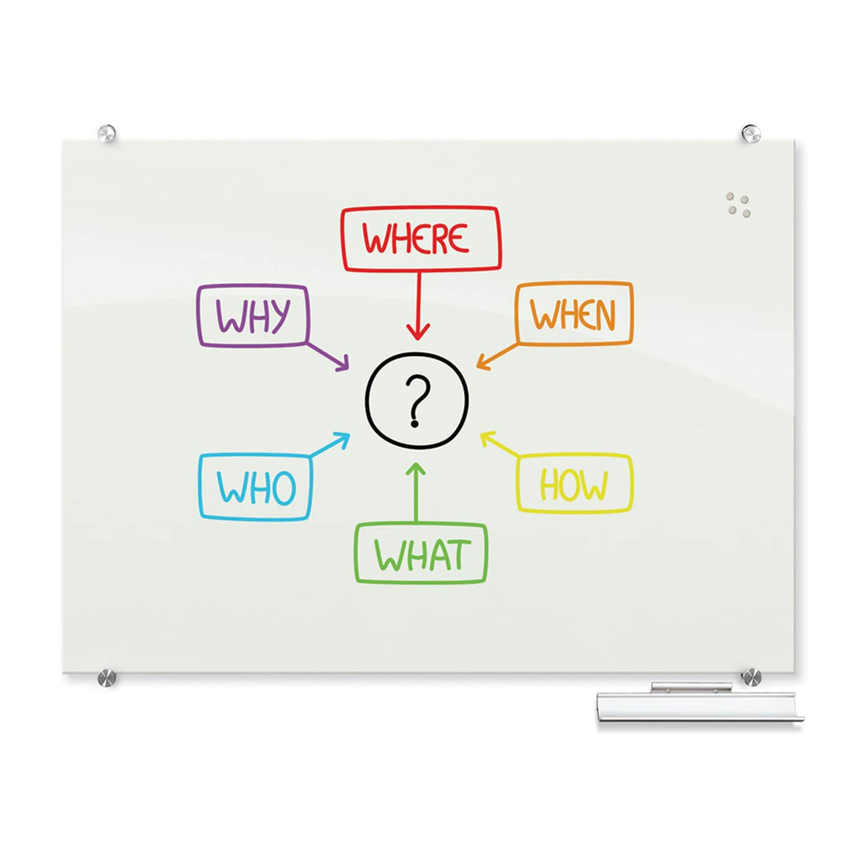 Best-Rite 51"W x 2"H / White / 1 Dry Erase Boards