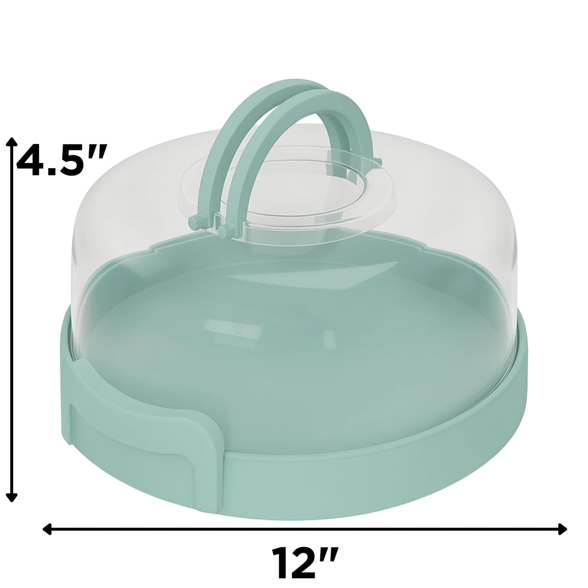 Joey'z Pie Keeper with Secure Latches, Turquoise, Holds 10 Inch Pies