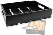 TableCraft Products CRATE12BK 1:2 Gastro Serving and Display Crate, Black Painted Wood, 12 3/4" x 10 1/2" x 2 3/4"