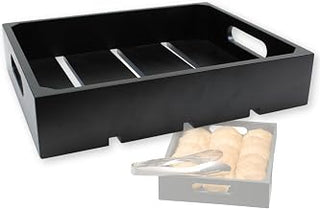 TableCraft Products CRATE12BK 1:2 Gastro Serving and Display Crate, Black Painted Wood, 12 3/4" x 10 1/2" x 2 3/4"