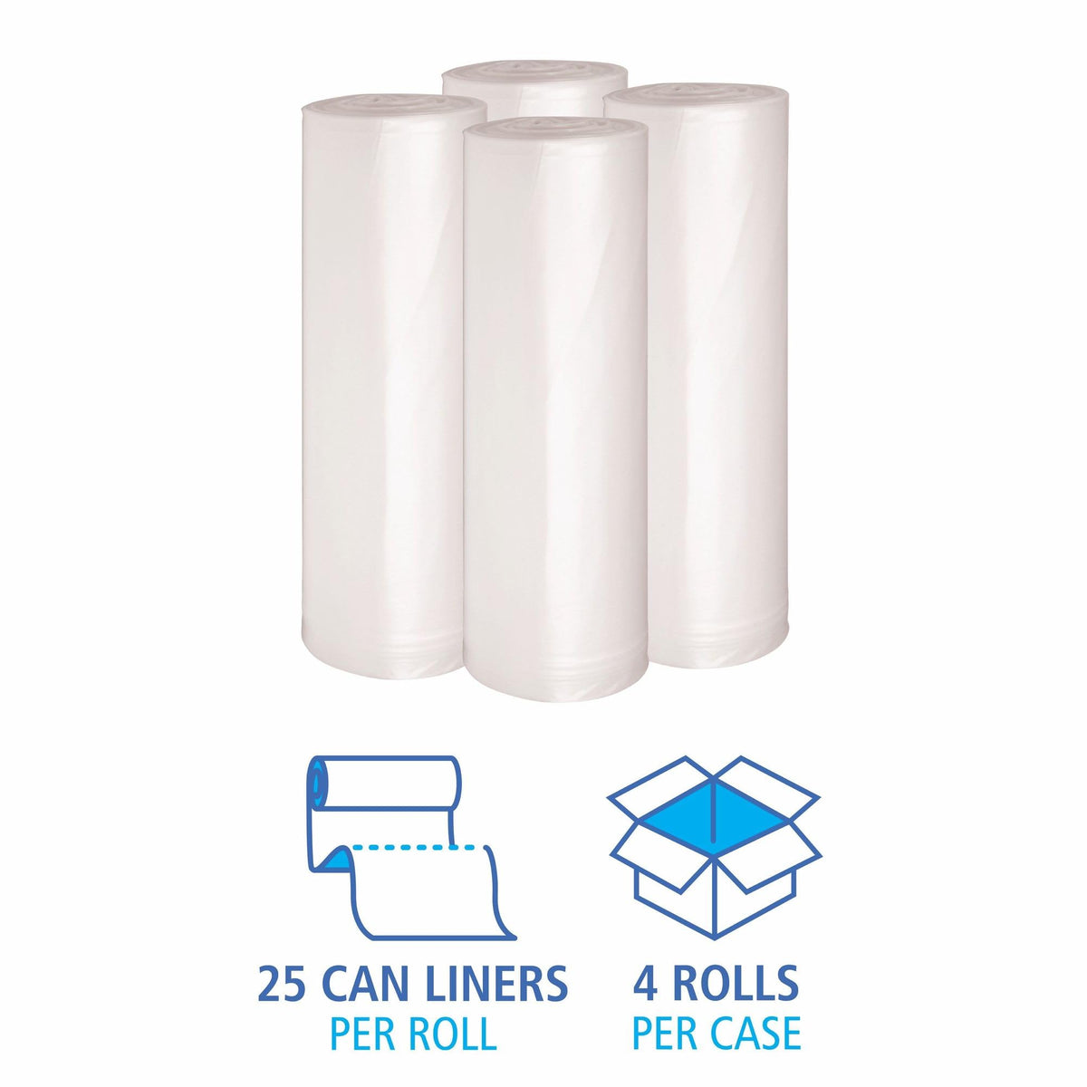 Boardwalk Clear / 1 Count (Pack of 100) / 1.4 mil Trash Bags