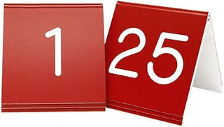 Cal-Mil 269A-1 Break Resistant Number Tent, 3" W x 1" D x 3" H, Red
