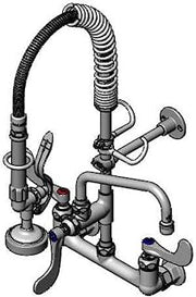 T&S Brass MPZ-8WWN-08 Mini-PRU B-0107 Wall Mount, 8" Swing Nozzle, ETERNA, 4" Handles, Wall Bracket, 8"