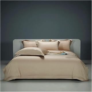 ADovz Premium Quality 4Pcs 1200TC Luxury Soft Comfortable Bedding Set Silver King White Embroidery Duvet Cover Bed Sheet Pillowcases,Bed Sheets, FH-762