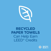 Pacific Blue Ultra 8" High-Capacity Recycled Paper Towel Rolls by GP PRO (Georgia-Pacific) – 6 Count (Pack of 1), Paper, Brown, Pack of 6, Model 26495