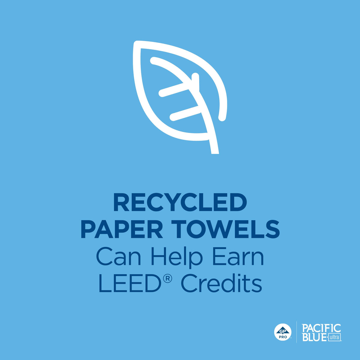 Pacific Blue Ultra 8" High-Capacity Recycled Paper Towel Rolls by GP PRO (Georgia-Pacific) – 6 Count (Pack of 1), Paper, Brown, Pack of 6, Model 26495