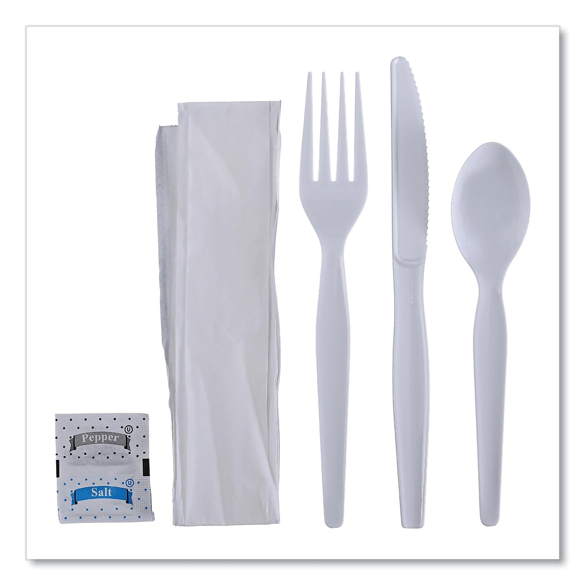 SIX-PIECE Cutlery KIT by Boardwalk – One-size, Polystyrene, White