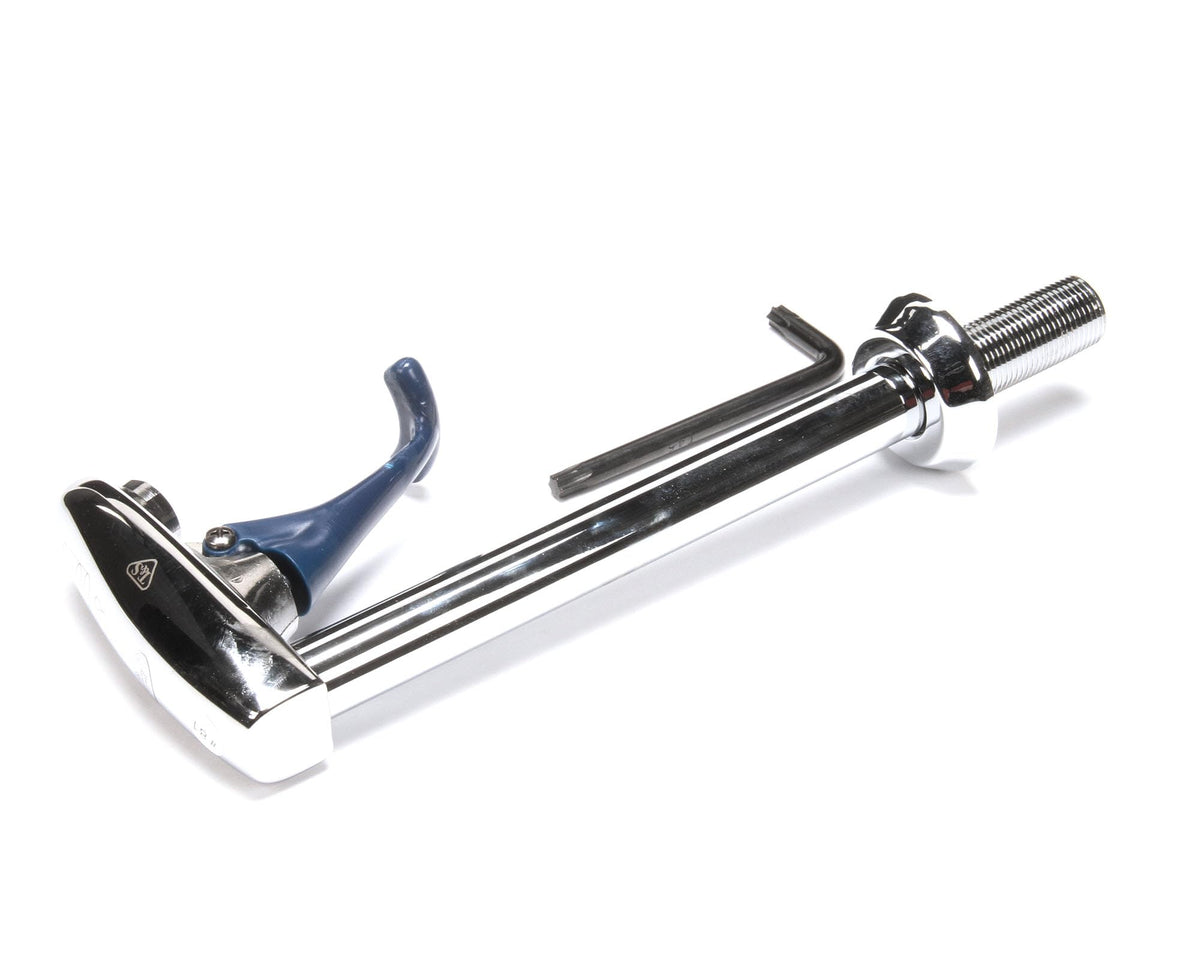 LF GLS FLTR by T&S Brass – 1/2" NPT, Polished chrome plated brass body & pedestal, chrome plated metal flange and thermoplastic arm, Silver, Model B-1210