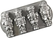 Nordic Ware Nutcracker Sweets Cakelet Pan, Silver, 6 Cup Capacity