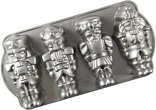 Nordic Ware Nutcracker Sweets Cakelet Pan, Silver, 6 Cup Capacity