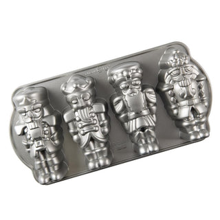 Nutcracker Sweets Cakelet Pan by Nordic Ware – 6 Cup Capacity, 6.0 cups, Aluminum, Silver, Model 92977