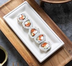 KITCH24/7 White Molded Fiber Rectangular Plates, 10 x 5 Inch, Compostable, 500-Count