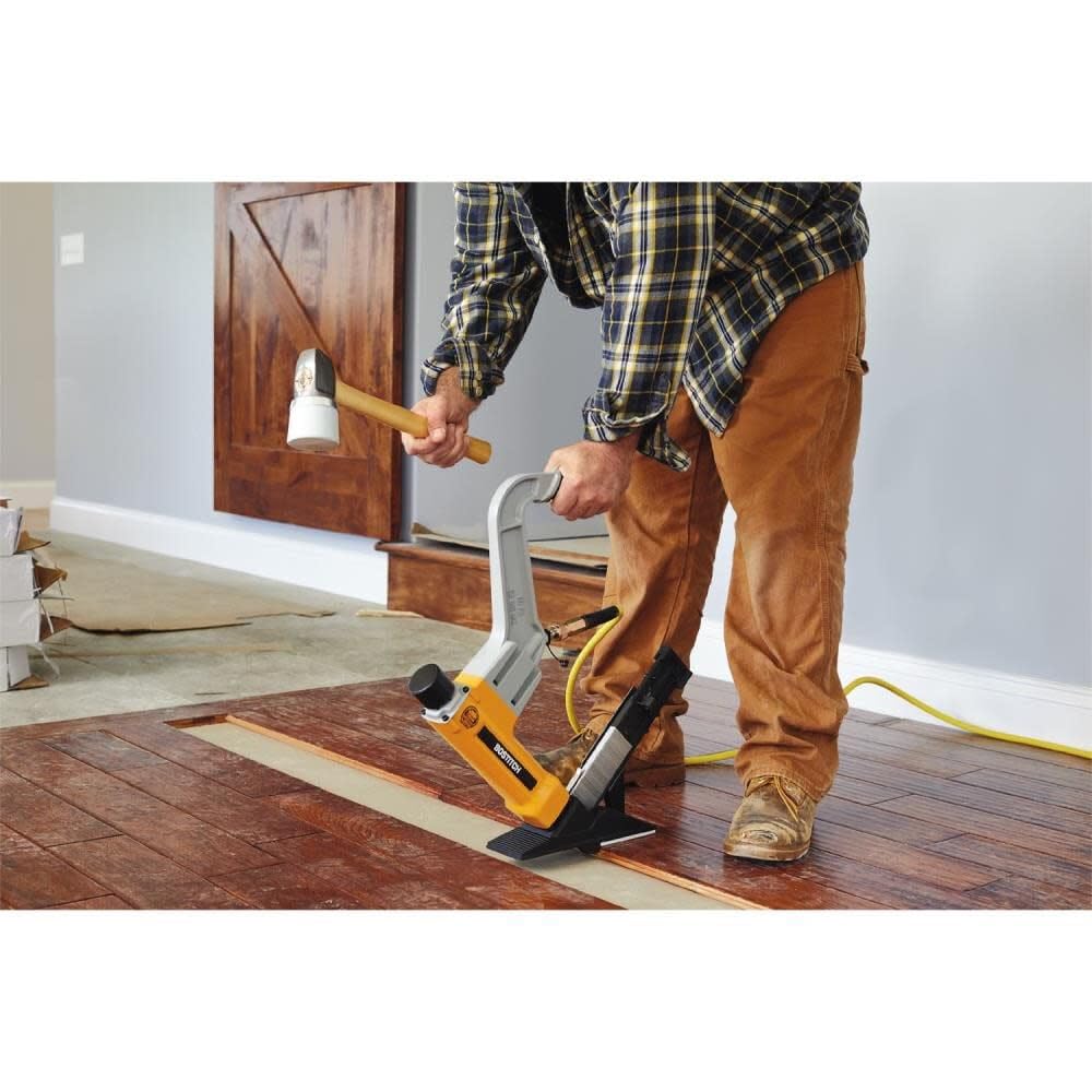 Staples Flooring Pneumatic Nailer by Bostitch – One Size, Blend, Multi, Model BTFP12569