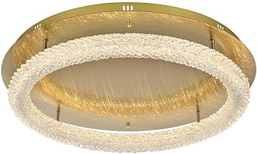 ELEGANT Lighting Bowen 29.5 inch LED Flush Mount in Satin Gold
