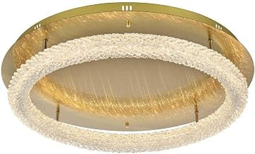 ELEGANT Lighting Bowen 29.5 inch LED Flush Mount in Satin Gold