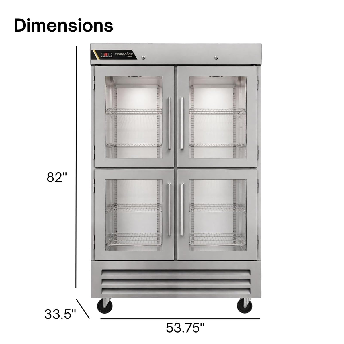 Traulsen (2) Split Glass Doors / Silver / 45.13 cubic_feet Refrigerators
