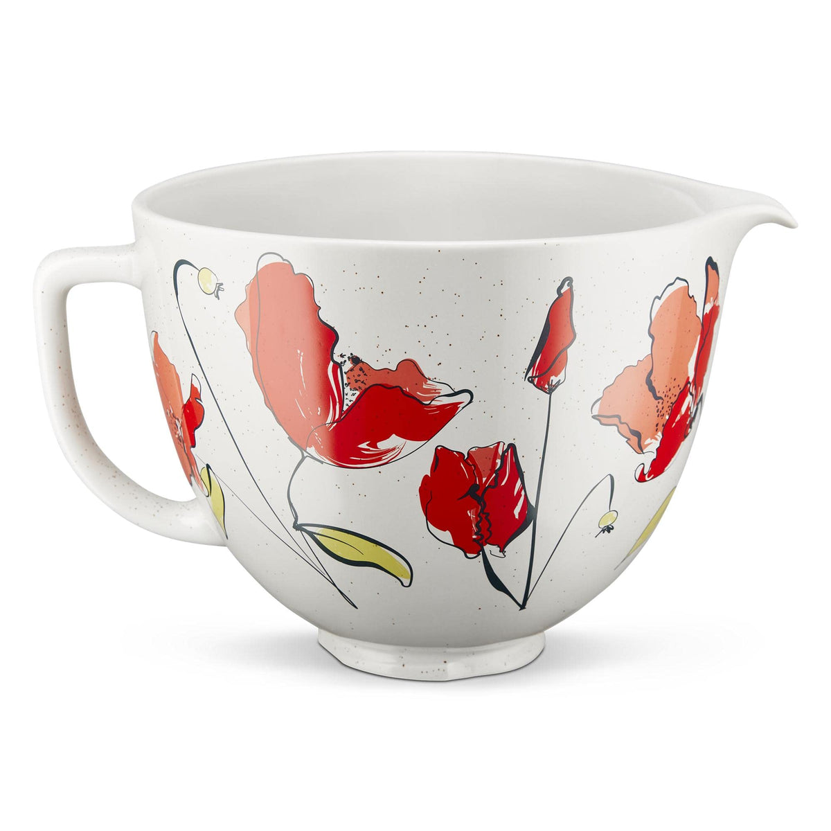 5Q Poppy Ceramic Bowl by KitchenAid – 5 Quart, Ceramic, Poppy, Model KSM2CB5PPY