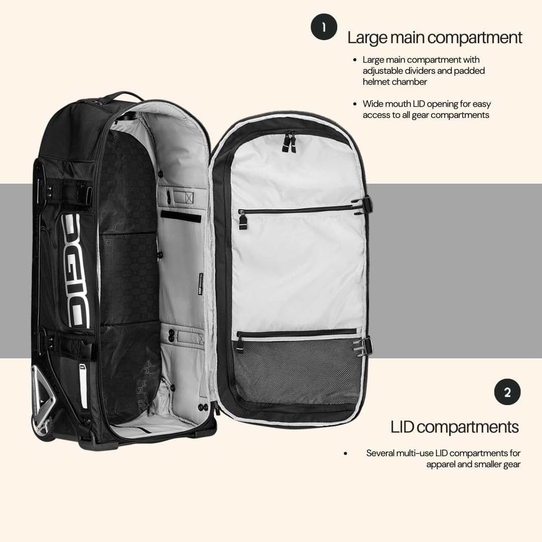 RIG 9800 Wheeled Suitcase (Stealth) by OGIO – One Size, 123 liters, Polyester, Stealth, Model 121001_03_N0