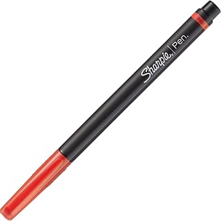 Sharpie 1742665 Plastic Point Stick Permanent Water Resistant Pen, Red Ink, Fine, Dozen