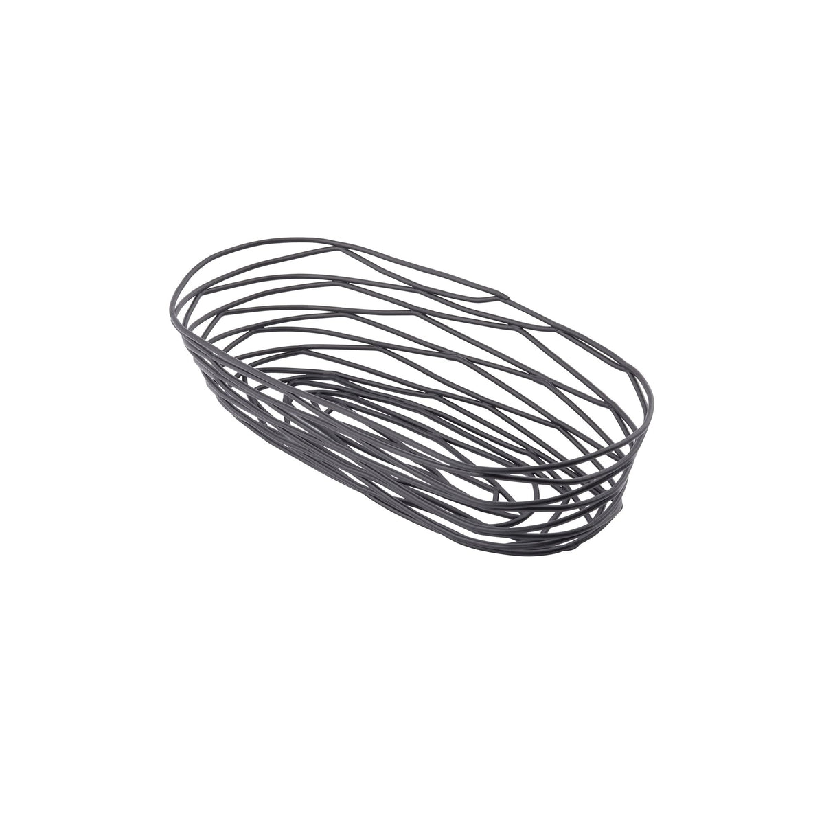 Tablecraft 9 inches x 4 inches x 2 inches / Black / Modern Bread & Serving Baskets