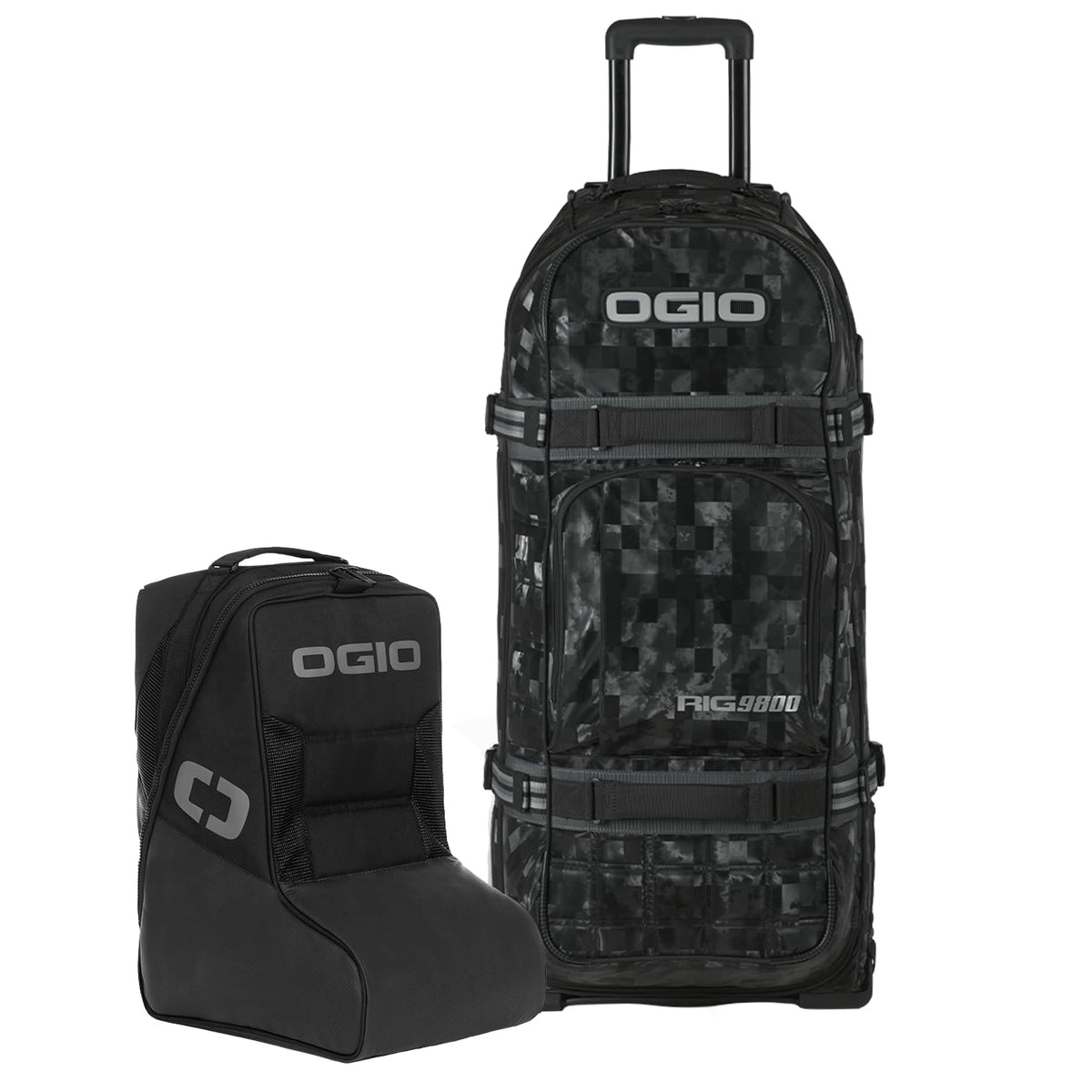 RIG9800 Pro Wheeled Gear Bag Cloud Racer by OGIO – 125 liters, Nylon, Black Gray, Model 801003.32