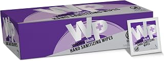 WIPESPLUS Hand Sanitzing Wipes Alcohol Wipes with Individual Sachets for Home and Business, 100 Count