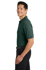 Unisex Silk Touch Polo Dark Green by Port Authority – Large, Silk, Dark Green, Model SNM-241074