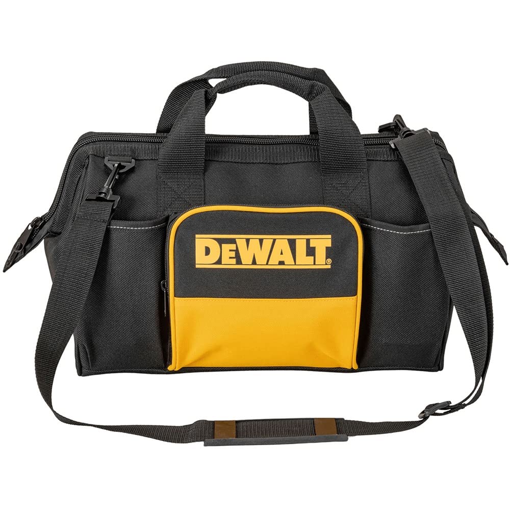 Multitak Small Easy Access Tool Bag by DEWALT – 400 mm, Leather Metal Plastic Nylon, Multicolor, Model DEWDWST83514-1