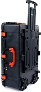 Black & Orange Pelican 1650 case with grey CVPKG dividers & mesh lid organizer.